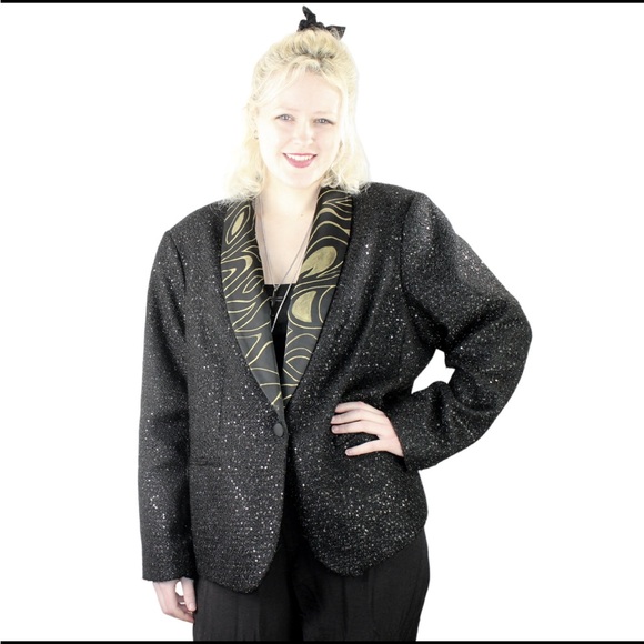 Hand Embellished Desperately Seeking Susan Jacket, originally Calvin Klein - Picture 2 of 5